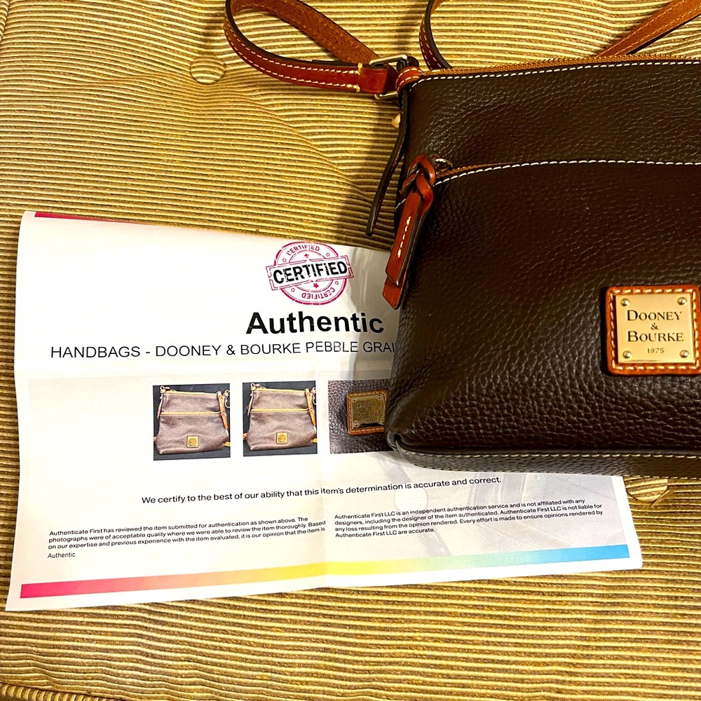 🔥Dooney & Bourke Pebble Grain Leather Ginger Crossbody with COA!🔥 - Picture 16 of 16